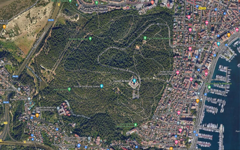 Luftaufnahme Kartenausschnitt Palma